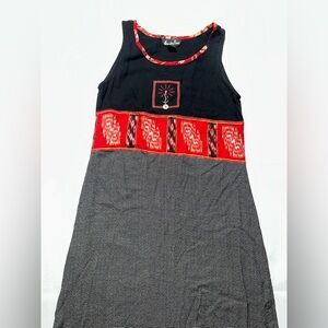 Alexandria Pierce maxi embroidered and trimmed boho style dress size small